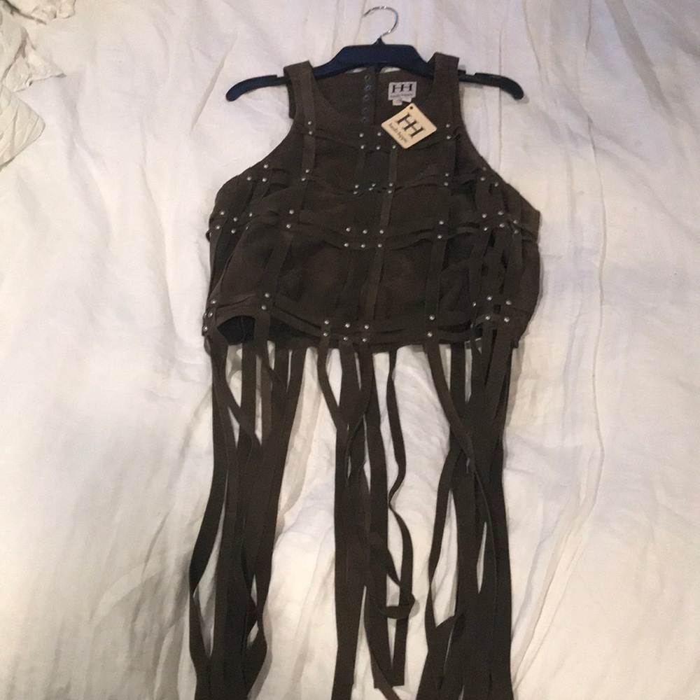 Suede halter top!